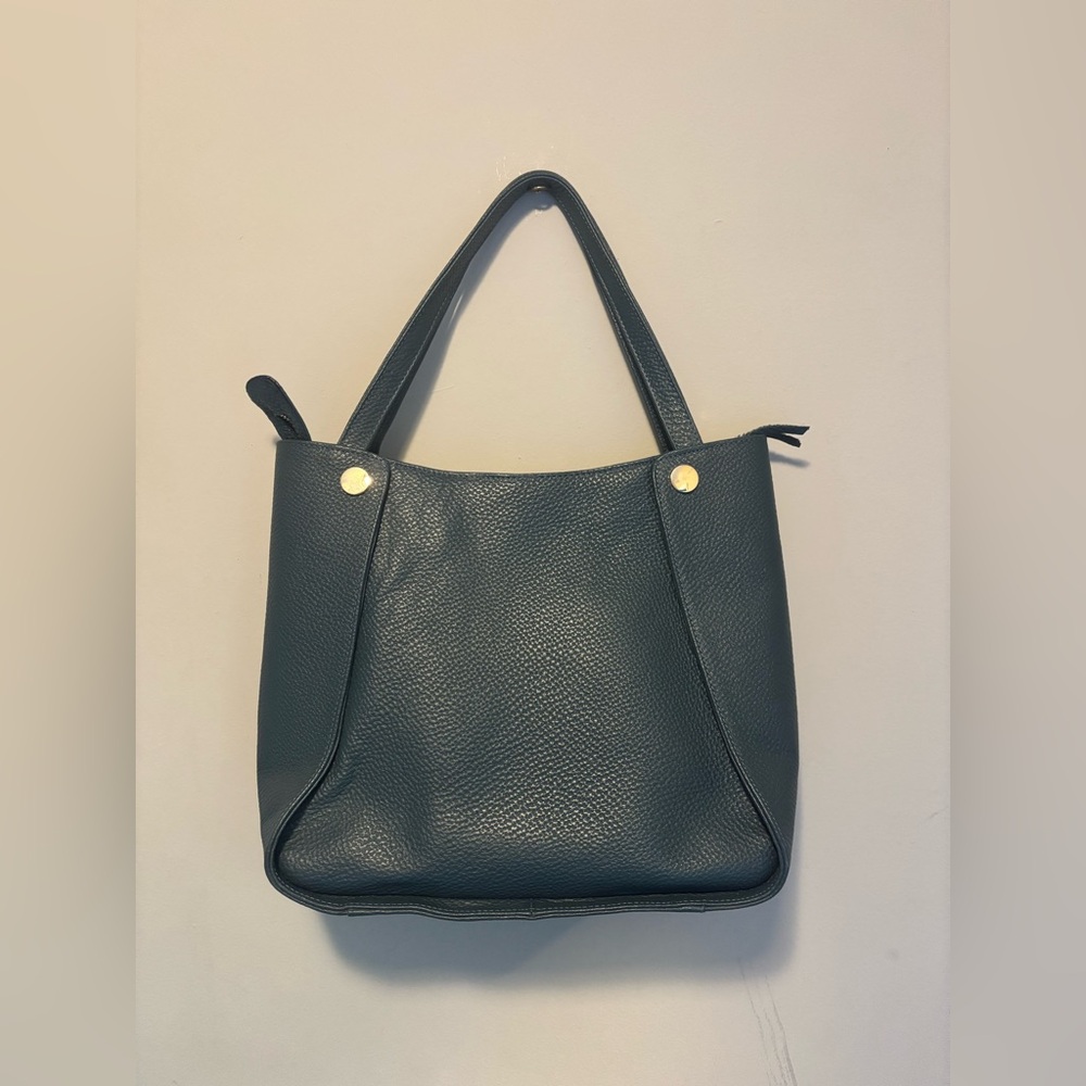 Yamamoto Blue Leather Shoulder Bag - Picture 3 of 9